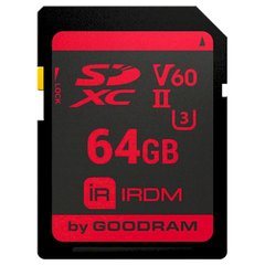 Карта пам'яті GOODRAM 64 GB SDXC UHS-II U3 IRDM IR-S6B0-0640R11 фото