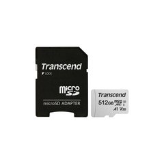 Карта пам'яті Transcend 512 GB microSDXC Clase 10 UHS-I (U3) + SD-adapter TS512GUSD300S-A фото