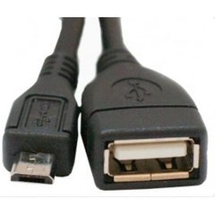 Кабелі та перехідники ATcom USB 2.0 Micro 5P to AF OTG 0.8m (16028) фото
