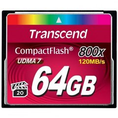 Карта памяти Transcend 64 GB 800X CompactFlash Card TS64GCF800 фото