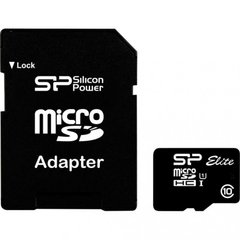 Карта памяти Silicon Power 128 GB microSDXC UHS-I Elite + SD adapter SP128GBSTXBU1V10-SP фото