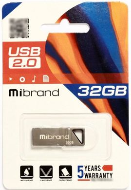 Flash пам'ять Mibrand 32GB Stingray USB 2.0 Grey (MI2.0/ST32U5G) фото