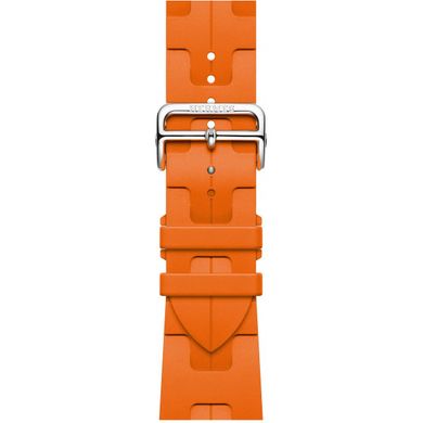 Смарт-годинник Apple Watch Hermes Series 9 GPS + Cellular 45mm Space Black Stainless Steel Case with Orange Kilim Single Tour (MRQQ3+MTJ03) фото
