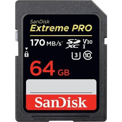 Карта памяти Sandisk SD 64GB C10 UHS-I U3 Extreme Pro V30 (SDSDXXU-064G-GN4IN) фото