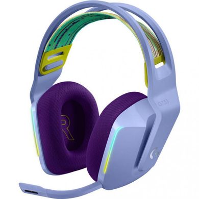 Наушники Logitech Lightspeed Wireless RGB Gaming Headset G733 Lilac (981-000890) фото