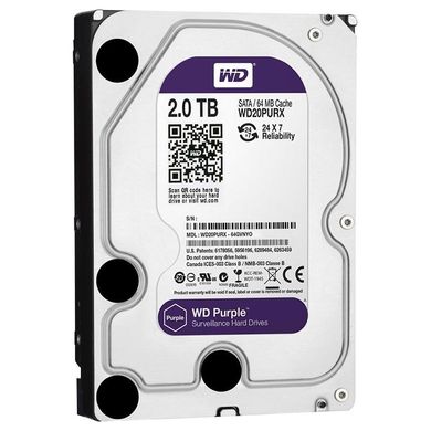 Жорсткий диск Western Digital Purple 2TB (WD20PURX) фото