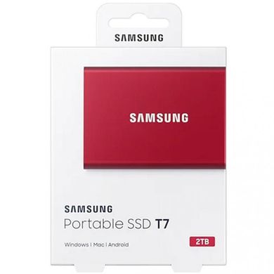 SSD накопитель Samsung T7 2 TB Red (MU-PC2T0R/WW) фото