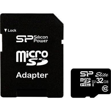 Карта пам'яті Silicon Power 32 GB microSDHC UHS-I Elite + SD adapter SP032GBSTHBU1V10-SP фото