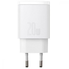 Зарядное устройство Baseus Compact Quick Charger U+C 20W White (CCXJ-B02) фото