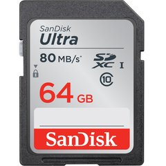 Карта памяти SanDisk SD 64GB C10 UHS-I Ultra (SDSDUNB-064G-GN6IN) фото