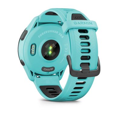 Смарт-часы Garmin Forerunner 265 Black Bezel with Aqua Case and Aqua/Black Silicone Band (010-02810-52) фото