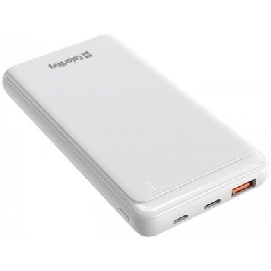 Power Bank ColorWay 10000 mAh Slim USB QC3.0 + USB-C Power Delivery 18W White (CW-PB100LPG3WT-PD) фото