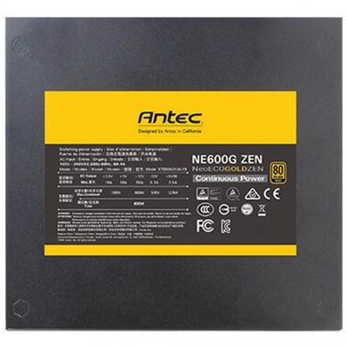 Блок живлення Antec NE600G Zen EC 600W (0-761345-11682-4) фото