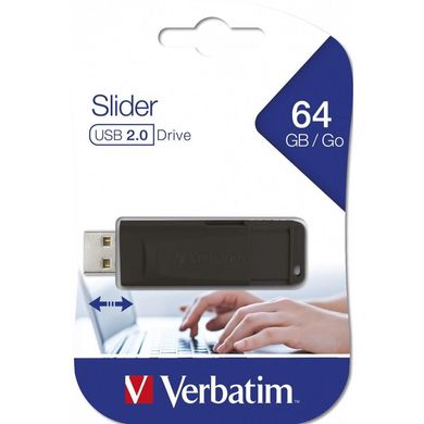 Flash пам'ять Verbatim 64 GB Store 'n' Go SLIDER 98698 фото