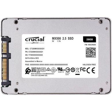 SSD накопичувач Crucial MX500 2.5 250 GB (CT250MX500SSD1) фото