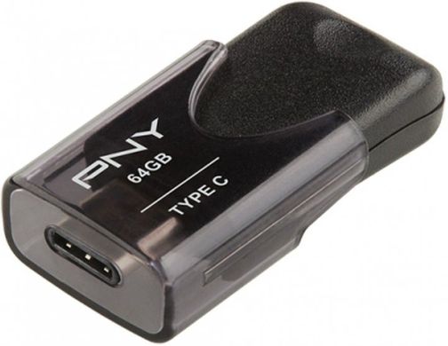 Flash пам'ять PNY 64 GB Elite Type-C USB 3.1 Black (FD64GATT4TC31K-EF) фото