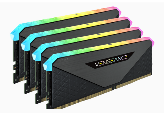 Оперативная память CORSAIR VENGEANCE RGB RT 128GB (4 x 32GB) DDR4 DRAM 3600MHz C18 MEMORY KIT BLACK (CMN128GX4M4Z3600C18) фото