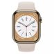 Apple Watch Series 8 GPS + Cellular 45mm Gold S. Steel Case w. Starlight S. Band (MNKM3)
