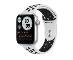 Смарт-годинник Apple Watch Nike SE GPS + Cellular 44mm Silver Aluminum Case w. Pure Platinum/Black Nike Sport B. (MG043) фото