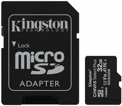 Карты памяти Kingston 32GB microSDHC Class 10 UHS-I Canvas Select Plus + SD Adapter SDCS2/32GB
