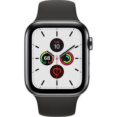 Смарт-годинник Apple Watch Series 5 LTE 44mm Space Black Steel w. Black b.- Space Black Steel (MWW72/MWWK2) фото