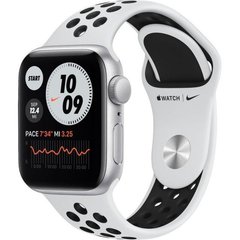 Смарт-часы Apple Watch Nike SE GPS 40mm Silver Aluminum Case w. Pure Platinum/Black Nike Sport B. (MYYD2) фото