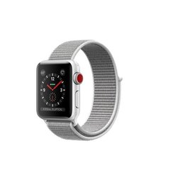 Apple Watch Series 3 GPS + Cellular 38mm Silver Aluminum w. Seashell Sport L. (MQJR2)