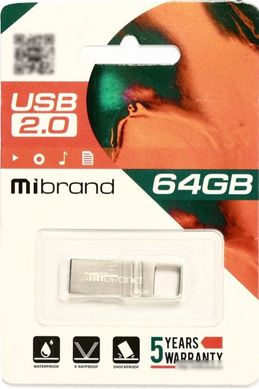 Flash память Mibrand 64GB Shark USB 2.0 Silver (MI2.0/SH64U4S) фото