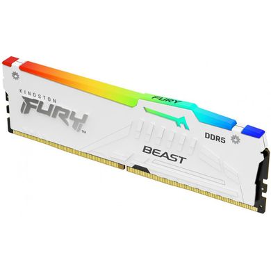 Оперативная память Kingston FURY 16 GB DDR5 5600 MHz Beast White RGB (KF556C40BWA-16) фото