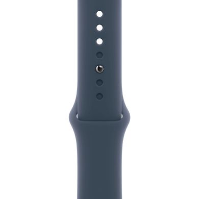 Смарт-часы Apple Watch Series 9 GPS + Cellular 45mm Silver Aluminum Case w. Storm Blue Sport Band - S/M (MRMG3) фото