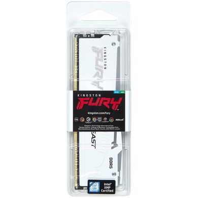 Оперативная память Kingston FURY 16 GB DDR5 5600 MHz Beast White RGB (KF556C40BWA-16) фото