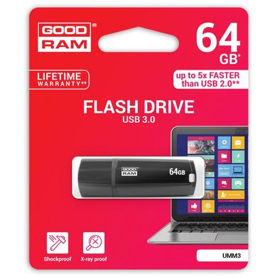 Flash память GOODRAM 64 GB Mimic Black (UMM3-0640K0R11) фото