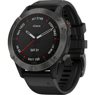 Смарт-часы Garmin Fenix 6 Sapphire Carbon Grey DLC with Black Band (010-02158-10/11) 010-02158-11 фото