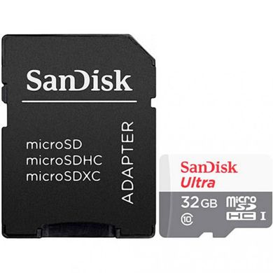 Карта памяти SanDisk 32 GB microSDHC UHS-I Ultra + SD adapter SDSQUNR-032G-GN3MA фото