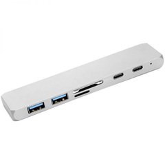 Кабели и переходники PowerPlant Type-C - HDMI 4K, USB 3.0, USB Type-C, SD, microSD (CA911684) фото