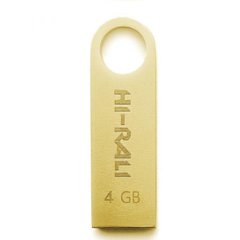 Flash пам'ять Hi-Rali 4 GB USB Flash Drive Hi-Rali Shuttle series Gold (HI-4GBSHGD) фото
