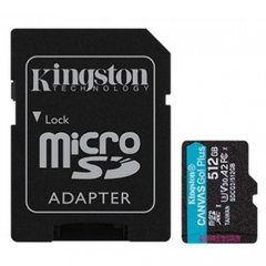 Карта памяти Kingston 512 GB microSDXC class 10 UHS-I U3 Canvas Go! Plus + SD Adapter SDCG3/512GB фото