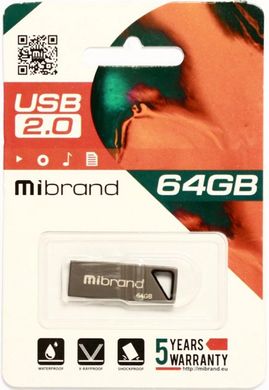 Flash пам'ять Mibrand 64GB Stingray USB 2.0 Grey (MI2.0/ST64U5G) фото