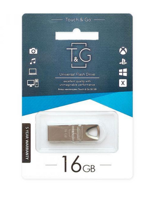Flash память T&G 16GB 117 Metal Series Silver (TG117SL-16G) фото