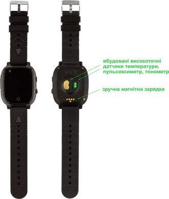 Смарт-часы AmiGo GO005 4G WIFI Thermometer Black фото