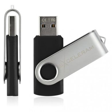 Flash память Exceleram 64 GB P1 Series Silver/Black USB 3.1 Gen 1 (EXP1U3SIB64) фото