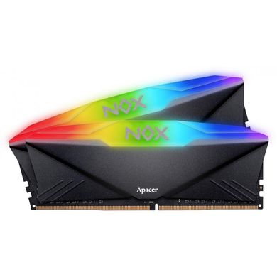 Оперативна пам'ять Apacer 32 GB 2x16GB DDR4 3200 MHz NOX RGB Black (AH4U32G32C28YNBAA-2) фото