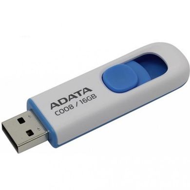 Flash память ADATA 16 GB C008 White (AC008-16G-RWE) фото