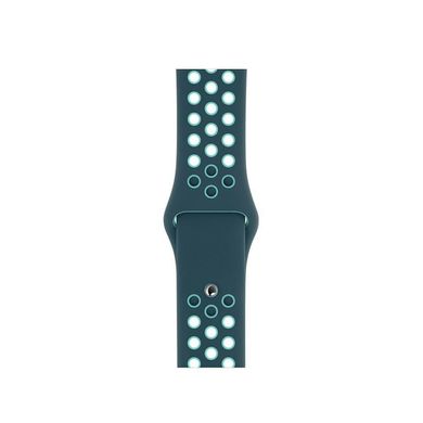 Смарт-часы Apple Силиконовый ремешок для Watch 42/44 mm Nike Sport Band Midnight Turquoise/Aurora Green (MXR12) фото