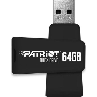 Flash пам'ять PATRIOT 64 GB Color Quick Drive USB 3.1 Black (PSF64GQDBK3USB) фото