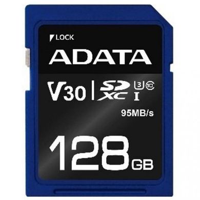 Карта пам'яті ADATA 128 GB SDXC UHS-I U3 Premier Pro ASDX128GUI3V30S-R фото