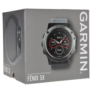 Смарт-часы Garmin fenix 5X Slate Gray Sapphire with Black Band (010-01733-01) фото