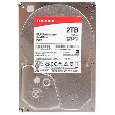 Жорсткий диск Toshiba P300 2 TB HDWD120UZSVA фото