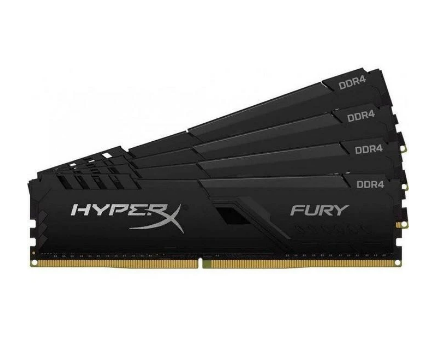 Оперативна пам'ять Kingston DDR4 2400 64GB KIT (16GBx4) HyperX Fury Black (HX424C15FB4K4/64) фото
