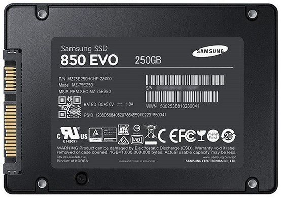 SSD накопичувач Samsung 850 EVO MZ-75E250B фото